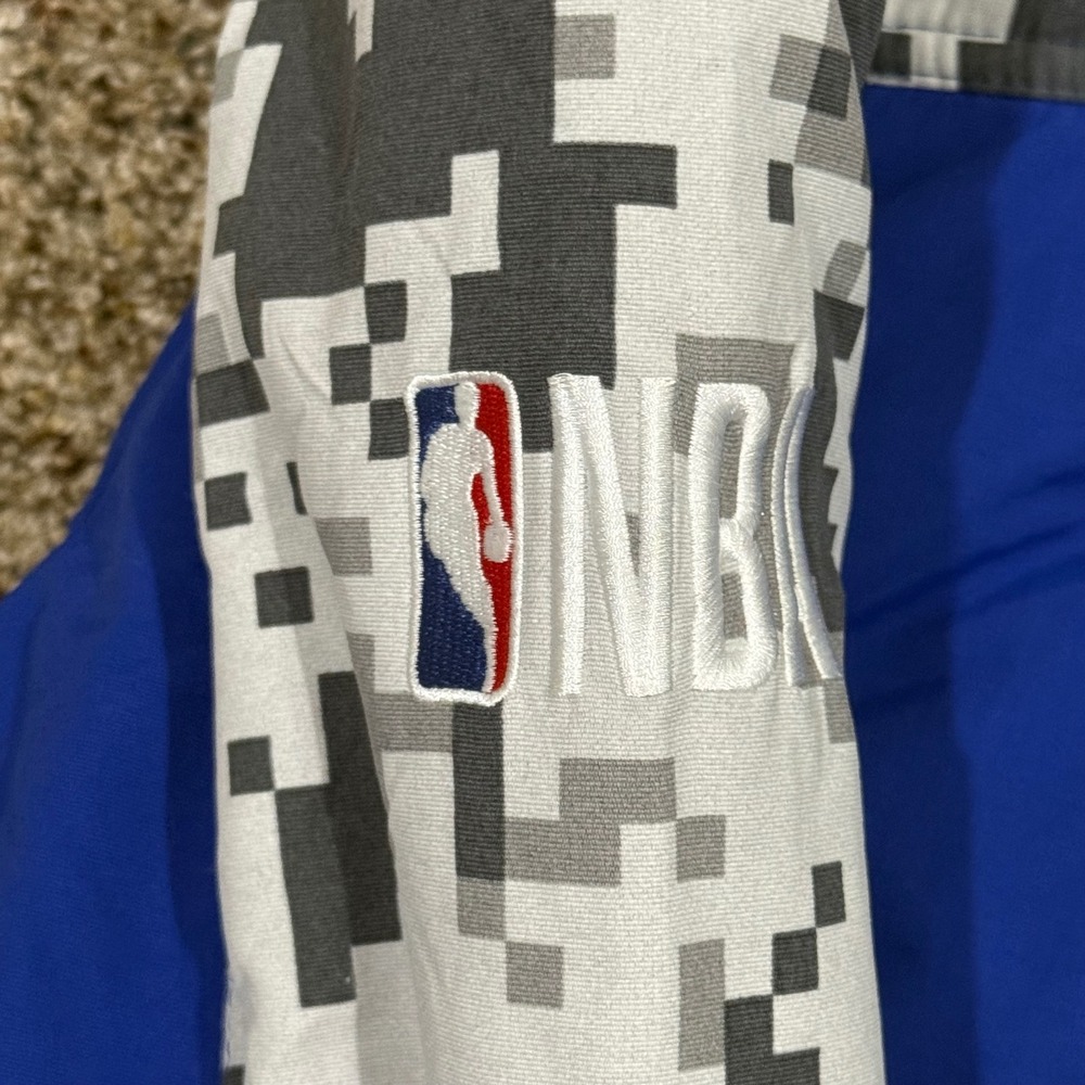 NEW Golden State Warriors Royal Camo Hoodie Full-Zip Jacket Size Youth M 10/12 - Picture 5 of 10